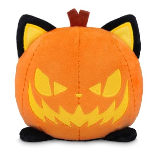 TeeTurtle Glow in The Dark JackOLantern Cat 4 Plushie Halloween Cute Kawaii Spooky Stuffed Animal - Image 1