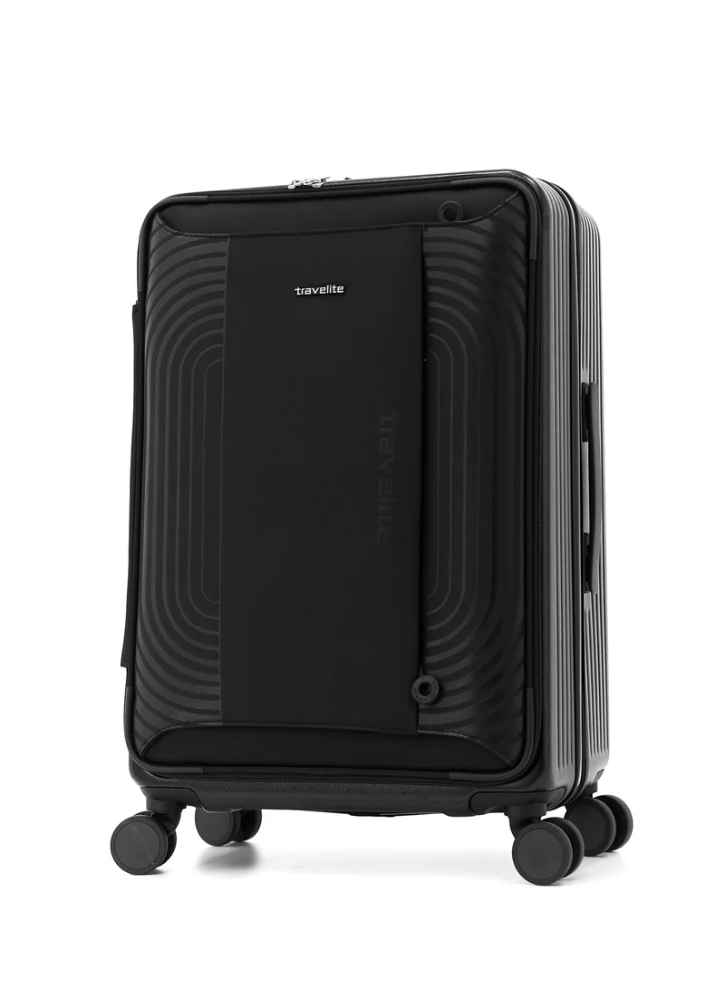ترافلايت Travelite 4-Piece Hardside Luggage Set 28” Large, 24” Medium, 20” Carry-On + Makeup Bag, Polycarbonate (PC