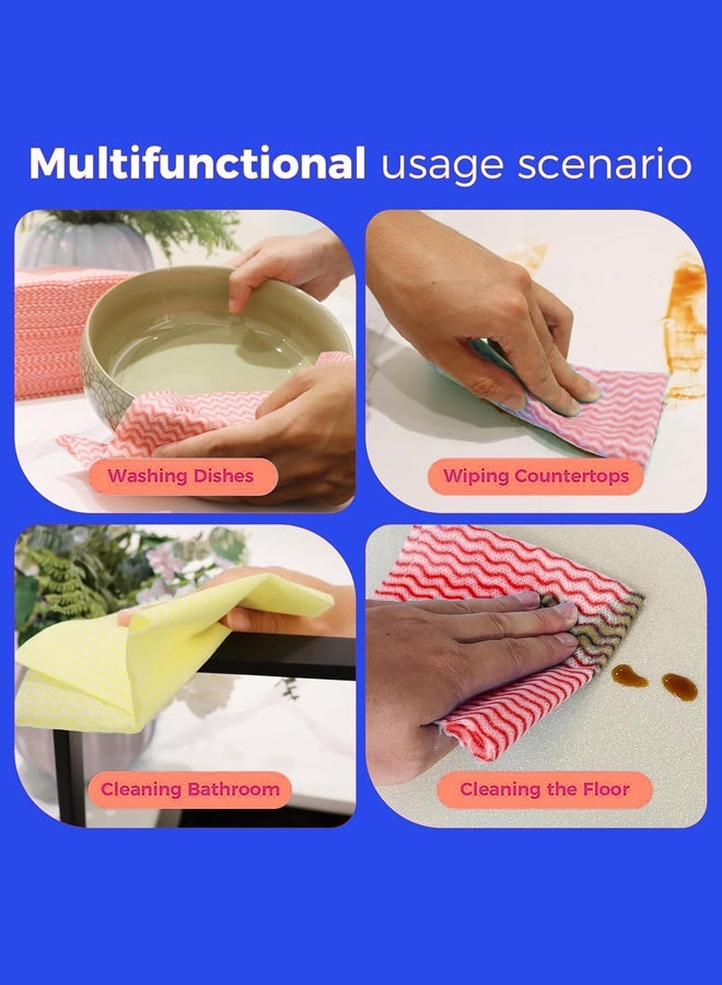 Microfiber Cleaning Cloths (20 Count) Multipurpose Reusable Absorbent Durable Cleaning Cloths Pack of 20 Kitchen Daily Dishwashing Towels Cleaning Cloths Multicolor 20 Count Kitchen Cleaning Cloths - Image 3