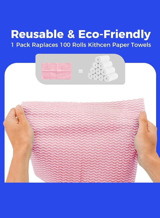 Microfiber Cleaning Cloths (20 Count) Multipurpose Reusable Absorbent Durable Cleaning Cloths Pack of 20 Kitchen Daily Dishwashing Towels Cleaning Cloths Multicolor 20 Count Kitchen Cleaning Cloths - Image 2