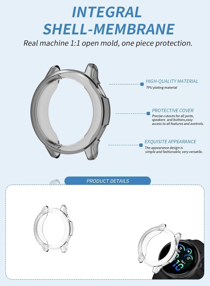 general (2-Pack) Garmin Vivoactive 6 Protective Case, TPU Half-Cover Case, Compatible with Garmin vívoactive 42mm, Shock-Absorbing, Lightweight - Image 2