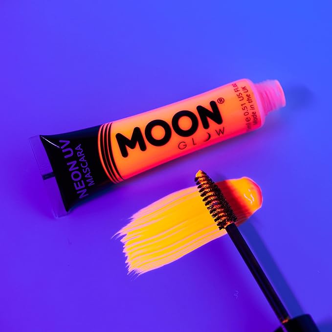 Moon Glow Neon UV Mascara Choose from 8 colours Glows brightly under UV Lighting Set of 5