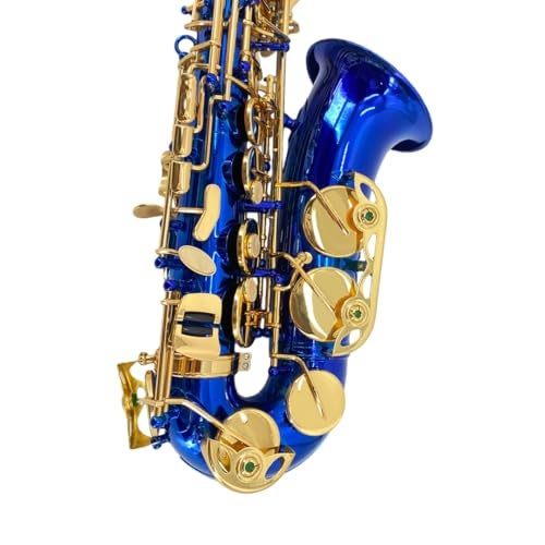 WUQIMUSC Alto Saxophone for Beginners & Students -Easy to Play Bb Sax with Ergonomic Design, Complete Starter Kit with Case, Reeds, Mouthpiece & Cleaning Kit (Blue) - Image 3