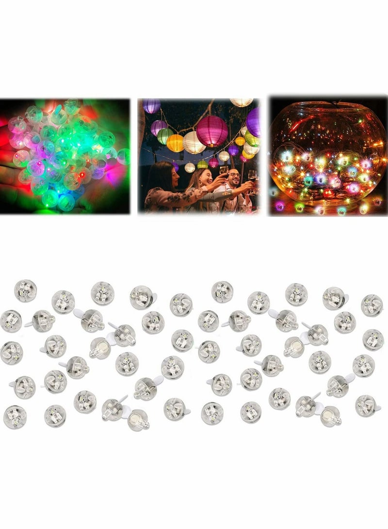Excefore LED Balloon Light, 50Pcs Multicolor Round Led Flash Ball Lamp Mini Ball Light for Paper Lantern Balloon, Waterproof Mini Indoor Outdoor Party Event Wedding Decoration Supplies Pendant Filler - Image 1