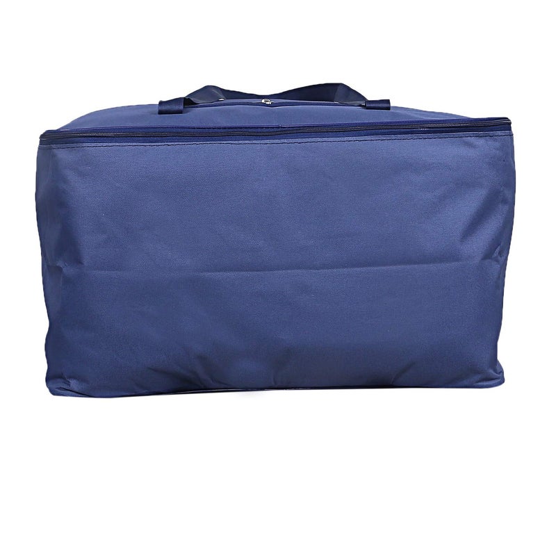 Kuber Industries Rexine 3 Pieces Jumbo Underbed Moisture Proof Storage Bag with Zipper Closure and Handle BlueCTKTC25707 - Image 4