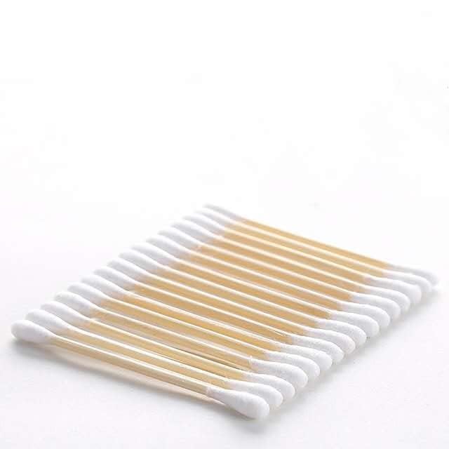 DYOMNIZY DYOMNIZY EcoFriendly Wooden Cotton Swabs Ear Cleaning Buds for Removing Ear Wax Baby Care Art Craft 100 Pure Cotton Buds 200 PC  - Image 2