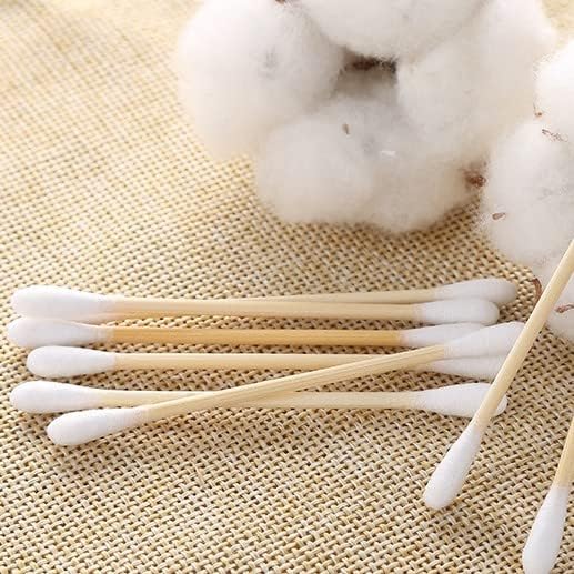 DYOMNIZY DYOMNIZY EcoFriendly Wooden Cotton Swabs Ear Cleaning Buds for Removing Ear Wax Baby Care Art Craft 100 Pure Cotton Buds 200 PC  - Image 3