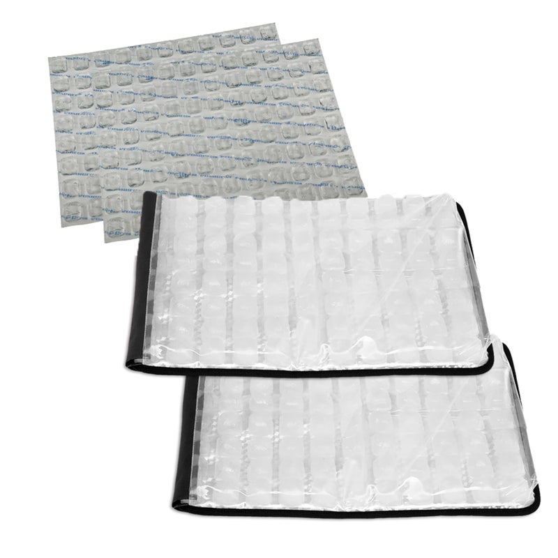 FlexiFreeze Party Mat Chiller  Food Cooling Buffet Cooler for Cold Serving 19 x 15 Black 2 Pack