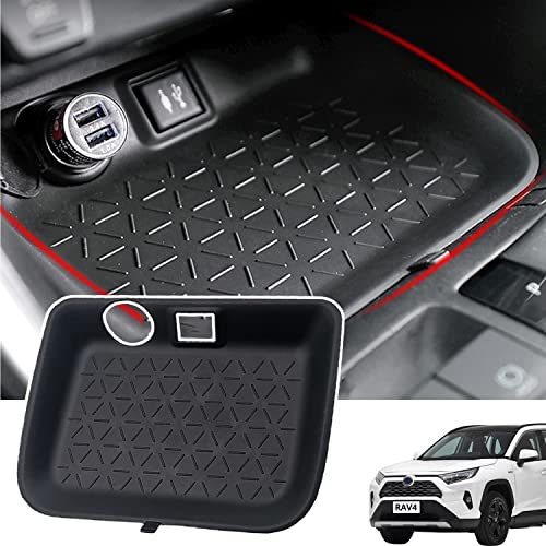 CUCHIYUN for RAV4 Center Console Organizer Tray Compatible with Toyota RAV4 2023 2022 2021 2020 2019 Accessories Interior Accessories Gear Shift Tray Organizer Insert Tray - Image 1
