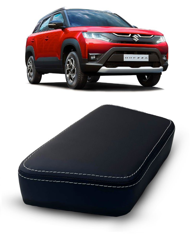 Carigiri Armrest For New Maruti Suzuki Vitara Brezza (LXI,VXI,ZXI,LDI,VDI,ZDI) (Double Stitching,Nappa Leatherette)(All Models & Variants) - Image 1