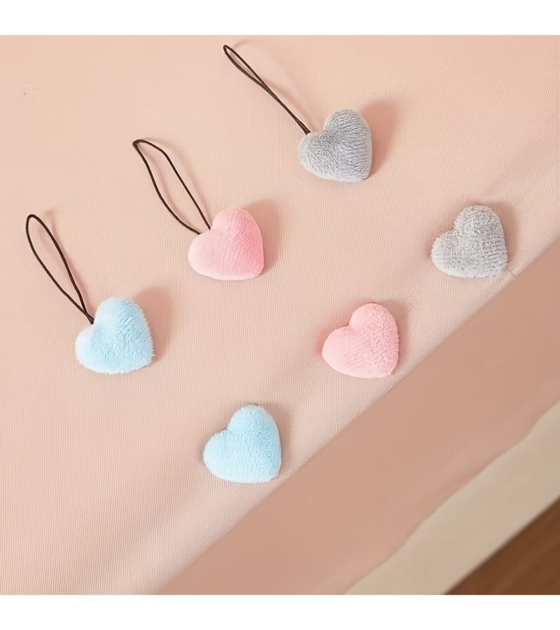6pcs 12pcs Quilt Heart Fixers Anti Slip Home Sheet Cover Corner Fixing Tool Best Holiday Decoration Pink - Image 1