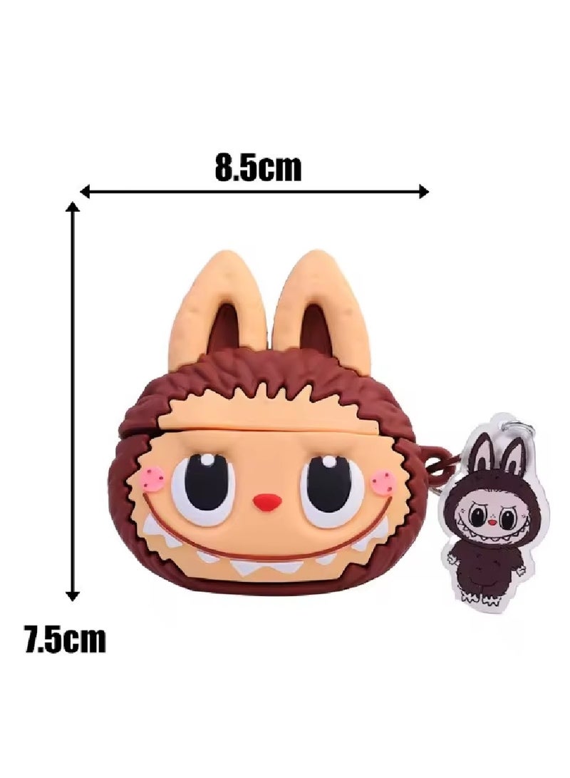 For Apple AirPods3 Case 3D Labubu Cute Cartoon Silicone Earphone Protective Case Headphone Box With Pendant Cover Apple AirPods Wireless Earphone Case  - Image 4