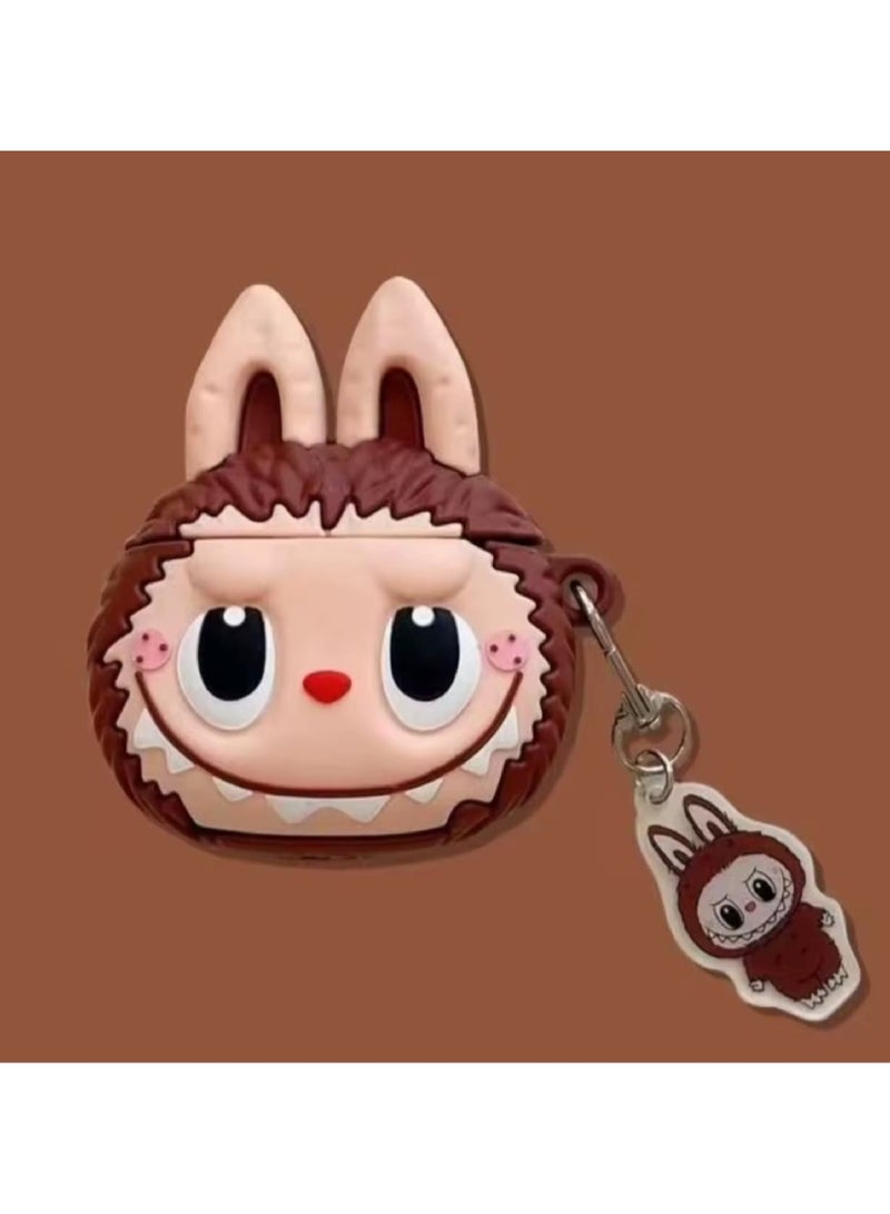 For Apple AirPods3 Case 3D Labubu Cute Cartoon Silicone Earphone Protective Case Headphone Box With Pendant Cover Apple AirPods Wireless Earphone Case - Image 5