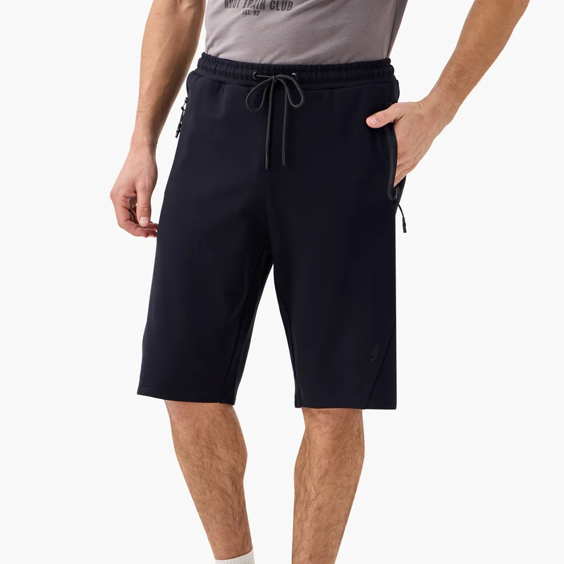 ADOT by Splash Zipper Pocket Detail Shorts with Drawstring Closure