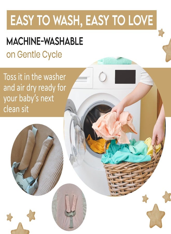 Gembebe Cotton Cover Sheet Compatible with Stokke Tripp Trapp High Chair Newborn Set (Toasted Almond) - Image 5