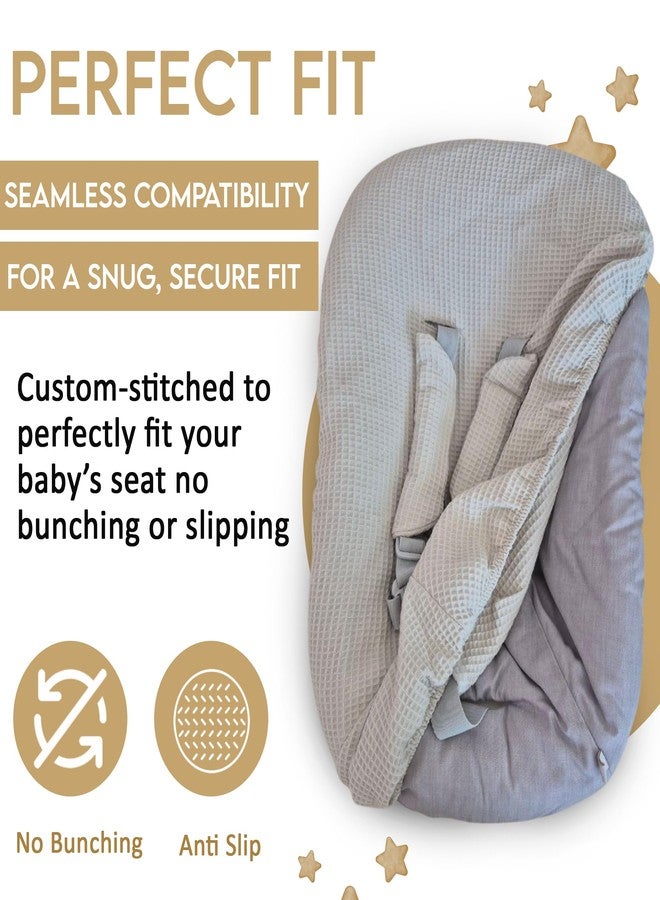 Gembebe Cotton Cover Sheet Compatible with Stokke Tripp Trapp High Chair Newborn Set (Toasted Almond) - Image 3