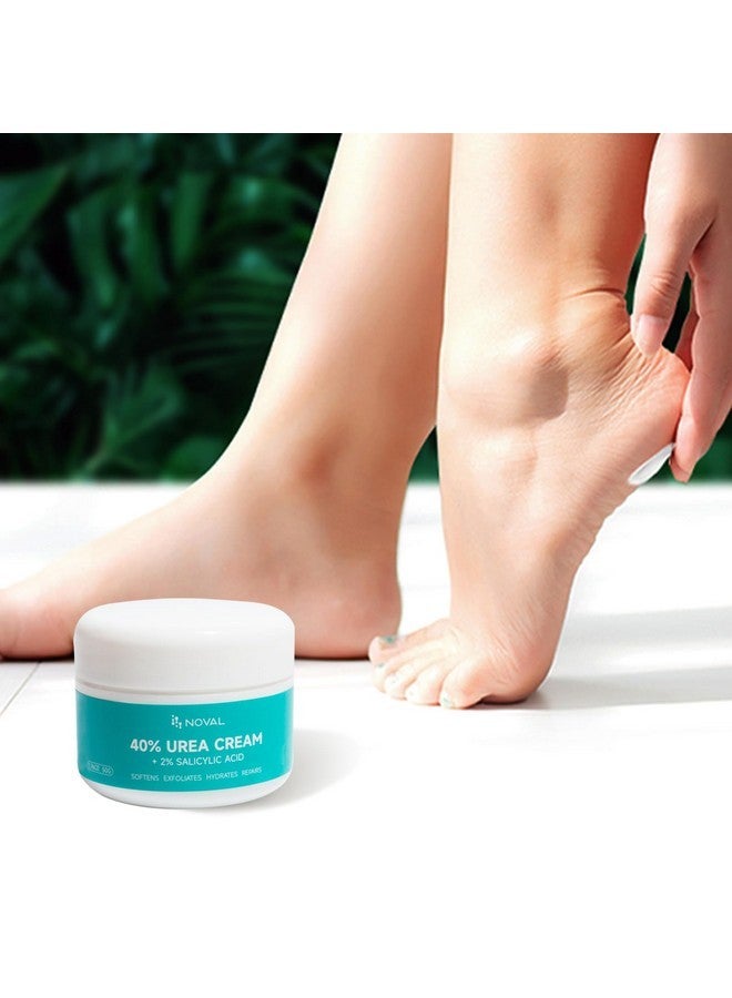 نوفال مستلزمات العناية بالقدمين كريم اليوريا 40% بالإضافة إلى حمض الساليسيليك 2%، كريم للقدمين لعلاج جفاف وتشقق الكعبين والقدمين والركبتين والكوعين واليدين - Image 5