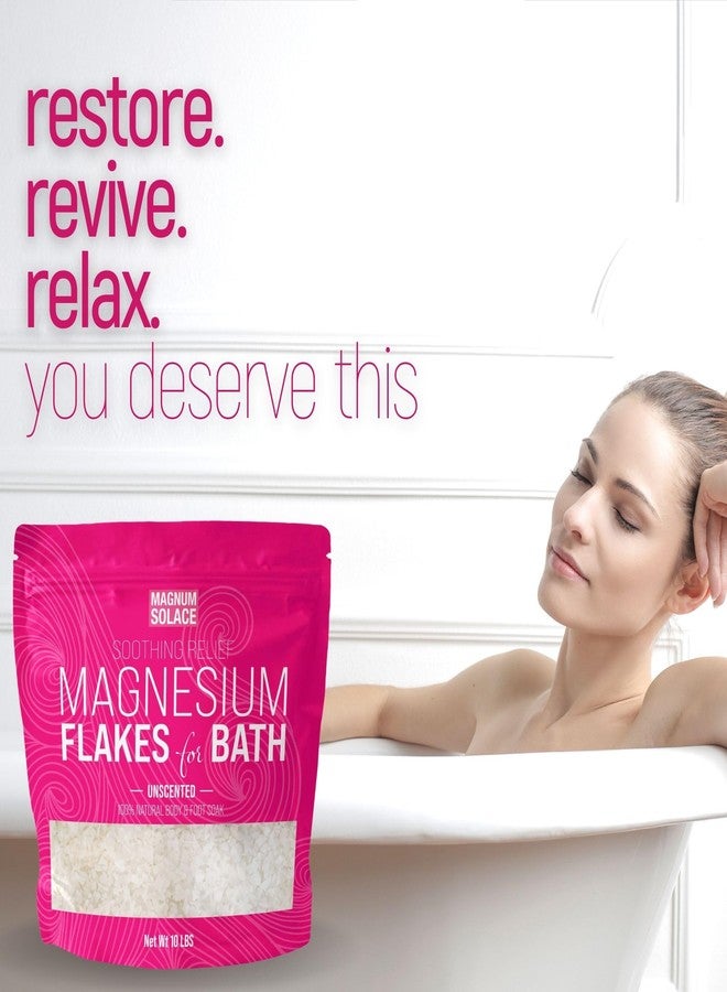 Magnum Solace Magnesium Flakes for Bath - Magnesium Chloride Flakes Organic Pure - Unscented, 10 LBS - Image 2