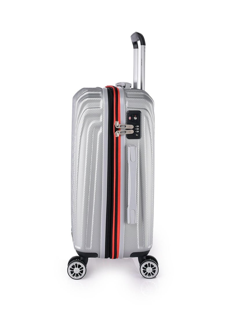 تراك حقيبة سفر صلبة من تراك مقاس 20 بوصة فضي - Image 3