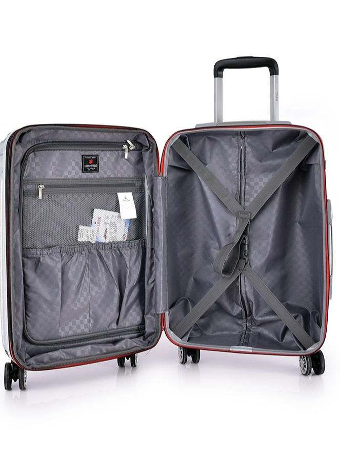 تراك حقيبة سفر صلبة من تراك مقاس 20 بوصة فضي - Image 5