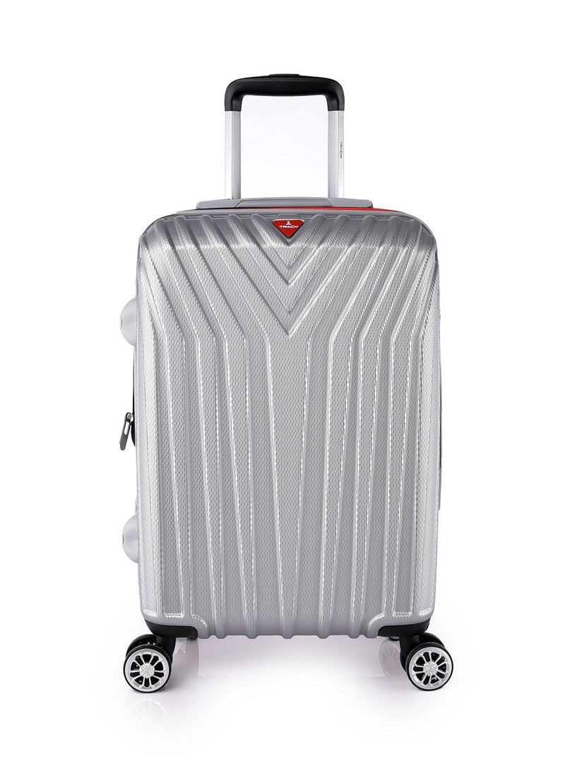 تراك حقيبة سفر صلبة من تراك مقاس 20 بوصة فضي - Image 1
