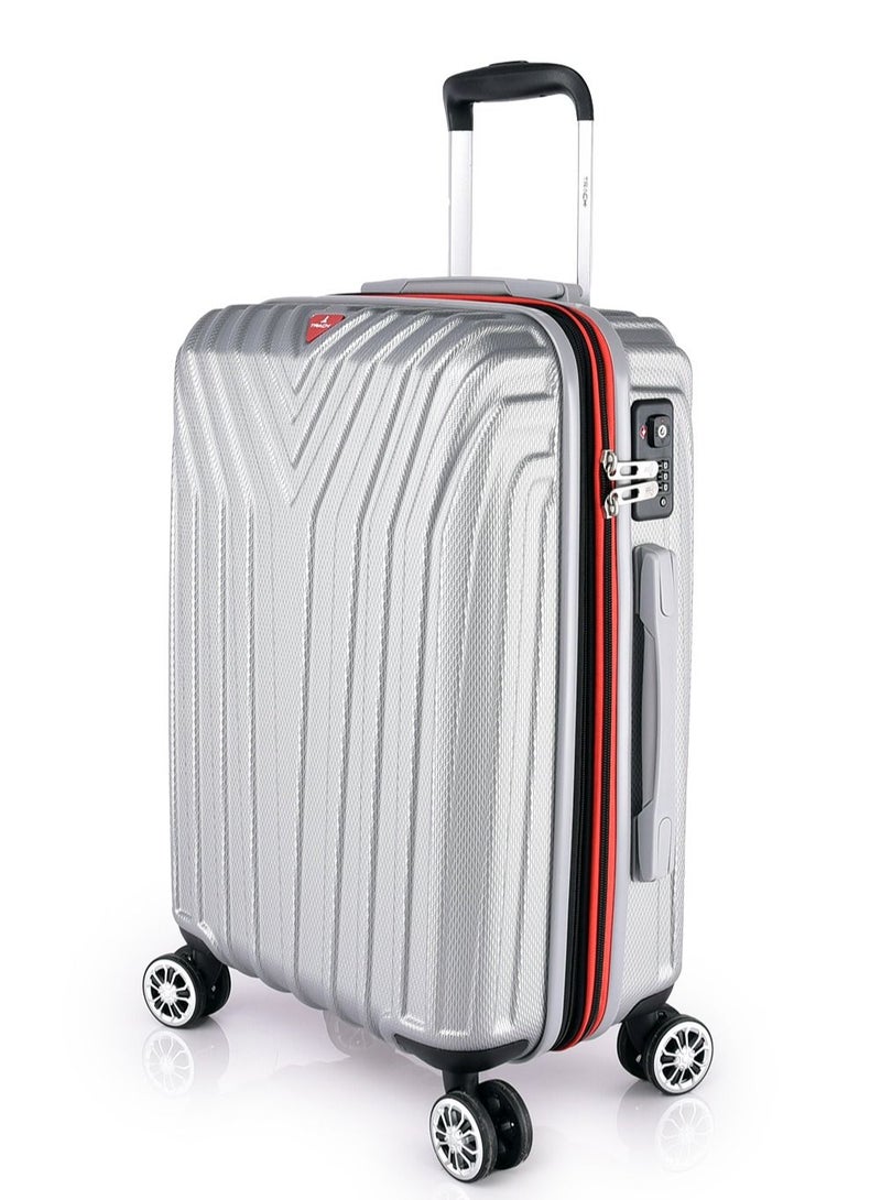 تراك حقيبة سفر صلبة من تراك مقاس 20 بوصة فضي - Image 2