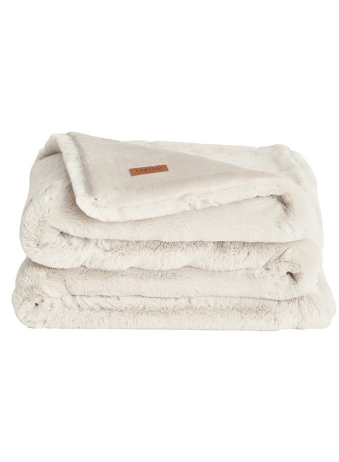 UnHide Marshmallow - Faux Fur Blanket - Heavy Weight, Extra Soft Blanket - Made from Recycled Materials - Machine Washable - Medium (60" x 80") - Snow White - Image 1
