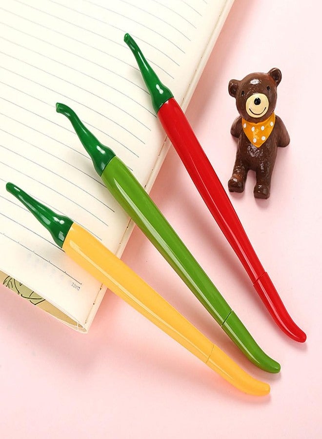 SHINEOFI 18-Pack Chili Shape Gel Ink Pens Cute Black Ink Writing Pens for School Office and Student Supplies Food Shaped Cartoon Vegetable Pens - Image 5
