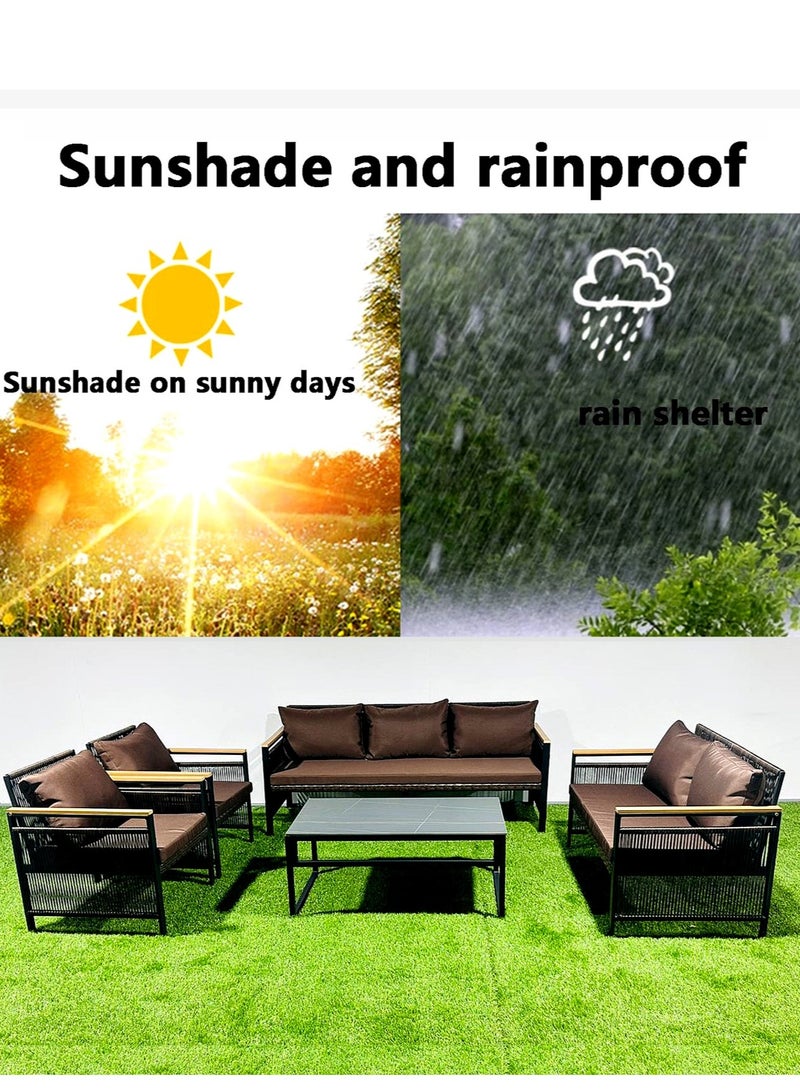 طقم أريكة حديقة مريح مع طاولة - Image 4