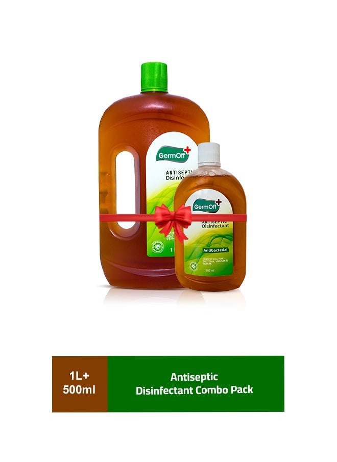 GermOff - PROMO-ANTISEPTIC 1LTR+FREE 500 - Image 1