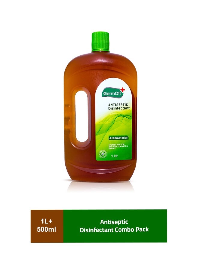 GermOff - PROMO-ANTISEPTIC 1LTR+FREE 500 - Image 1