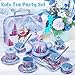 PRE-WORLD Tea Party Sets for Toddlers 35PREWORLD Princess Tea Time Toy with Tray Teapot Tea Cups Cream Pitcher Sugar Bowl Coasters PlatesKids Kitchen Pretend Play for Girls Boys Age 3 4 5 6 - Image 4