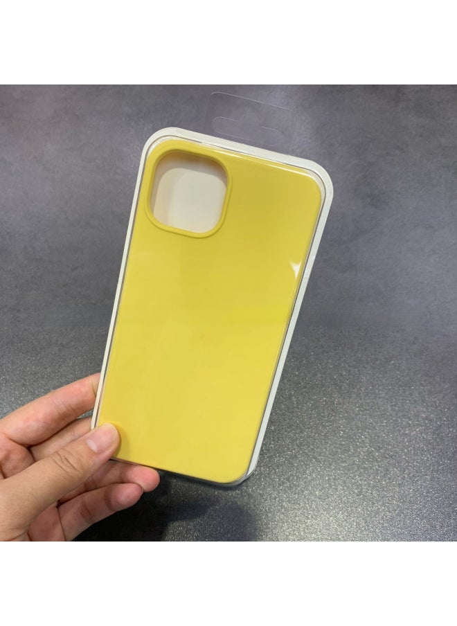 Generic For Iphone16 Liquid Silicone Phone Case For Iphone 16Pro Max/16Pro Full Covering Drop-Resistant Protective Case-Color:Yellow [with Logo]]-Applicable Model:For Iphone16pro [sealed Packaging]  - Image 1