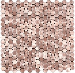 BeNice Metal Kitchen Backsplash Tile Peel and Stick, Self Adhesive Mosaic Tiles Wall Tile Stickers for Bathroom - Image 1