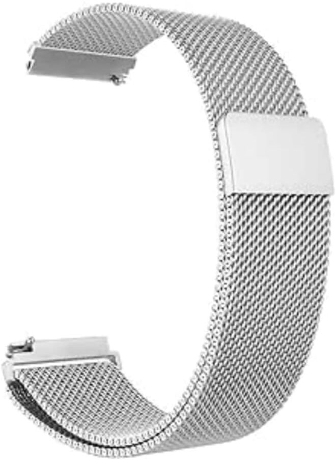 Generic - Samsung Gear S3 Frontier Band Premium Solid Milanese Stainless Steel Watch Bands Link Bracelet Strap for Samsung Gear S3 Classic Gear S3 Frontier Galaxy Watch Smart Watch Fitness Silver - Image 1