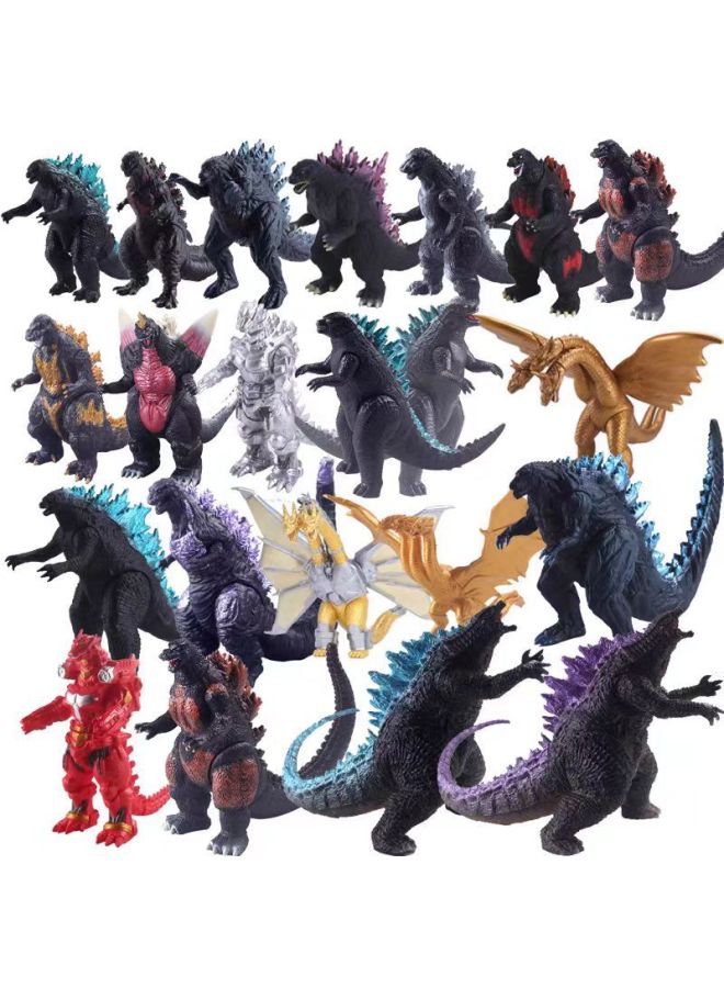 Soft Gum Godzilla Vs. King Kong Red Lotus Star Berserker Monster 2023 Godzilla Movie Series Advantage-Color:Red Lotus Long Tail Godzilla Red - Height 25cm  - Image 2