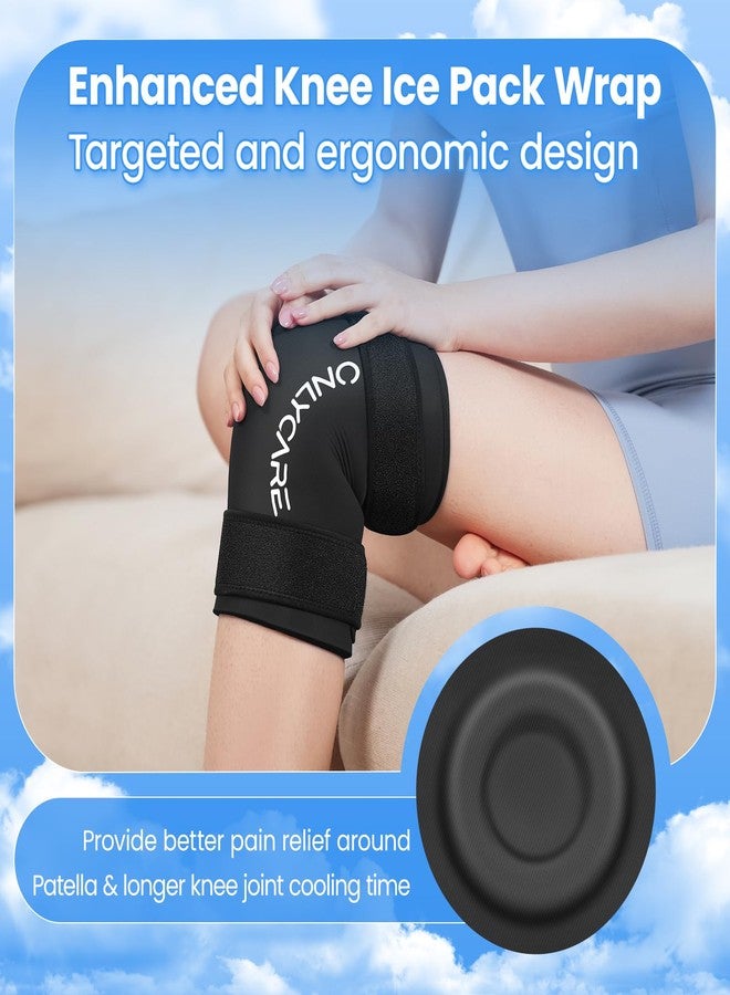 ONLYCARE Knee Ice Pack Wrap - Upgraded Ice Packs for Knee Reusable, Hot and Cold Compress, Relief of Swelling, Arthritis, Joint Pain Relief, Sports Injury Recovery (S) - Image 3