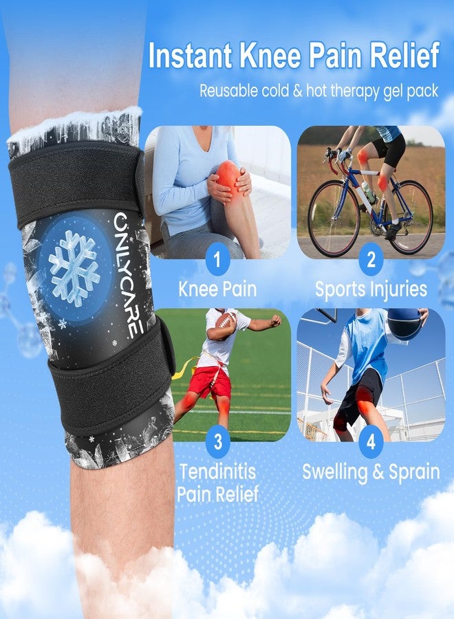 ONLYCARE Knee Ice Pack Wrap - Upgraded Ice Packs for Knee Reusable, Hot and Cold Compress, Relief of Swelling, Arthritis, Joint Pain Relief, Sports Injury Recovery (S) - Image 5