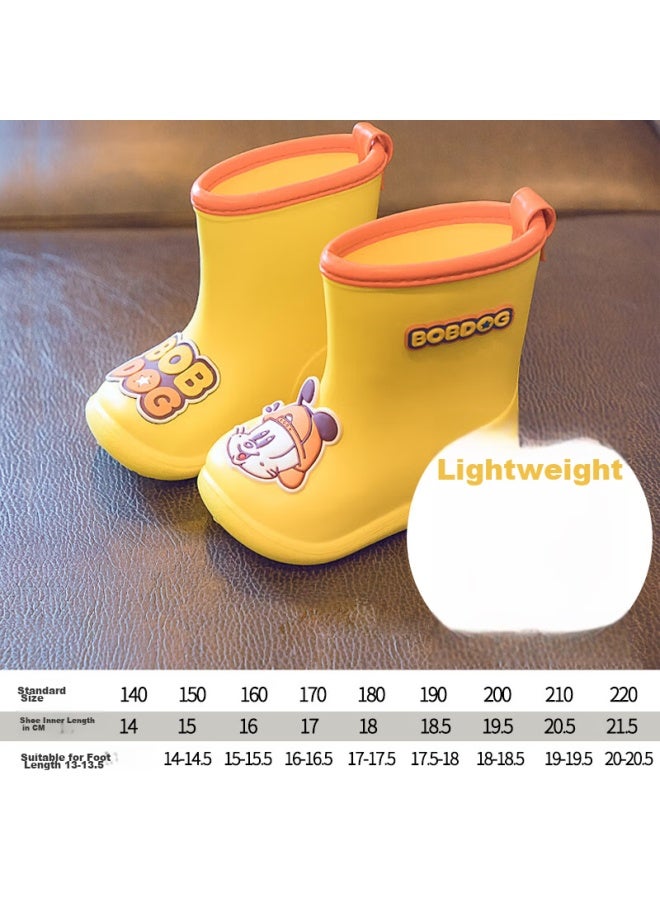 BOBDOG Babbudou Children's Rain Boots, For Boys And Girls, Summer Kids' Water Shoes, Baby Rain Boots, Yellow, Size 190 - Image 4