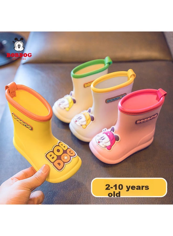 BOBDOG Babbudou Children's Rain Boots, For Boys And Girls, Summer Kids' Water Shoes, Baby Rain Boots, Yellow, Size 190 - Image 1