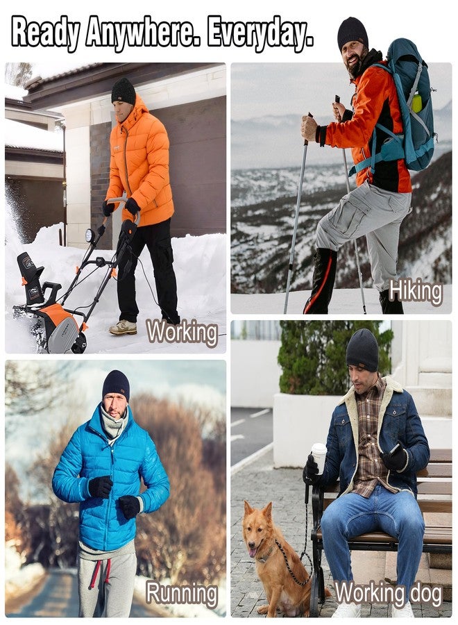 Wmcaps Warm Fleece Lined Beanie, Soft Knit Winter Hat Ski Stocking Skull Caps for Men Women Black - Image 5