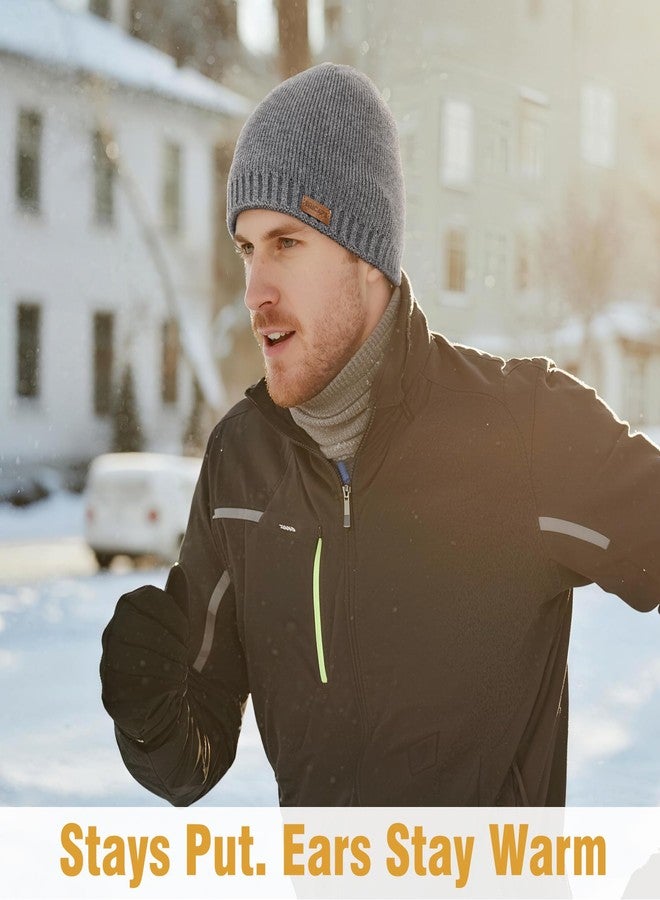 Wmcaps Warm Fleece Lined Beanie, Soft Knit Winter Hat Ski Stocking Skull Caps for Men Women Black - Image 4