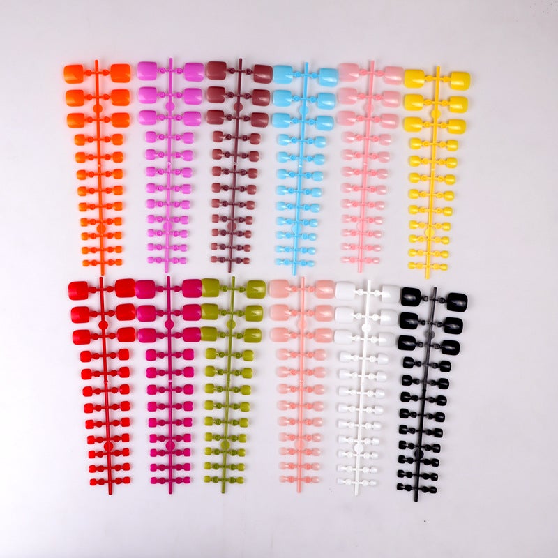 Toenail Bar Ins Style Solid Color Patch Toenail Unsealed Fake Nail Press On Toe Nails - Image 2