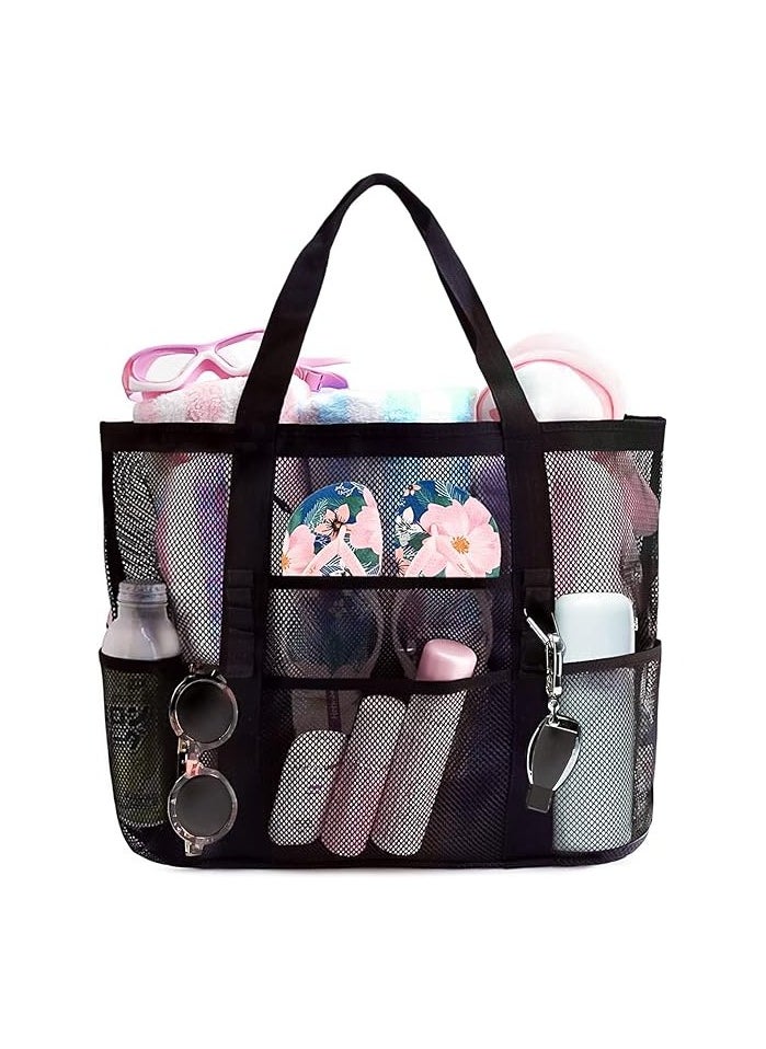 Swift Large Mesh Beach Bag Beach Tote Bag Summer Holiday Bag Mesh Swimming Bag Pool Bag Weekend Bag Shopping Tote Bag  - Image 5