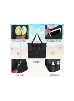 Swift Large Mesh Beach Bag Beach Tote Bag Summer Holiday Bag Mesh Swimming Bag Pool Bag Weekend Bag Shopping Tote Bag  - Image 4