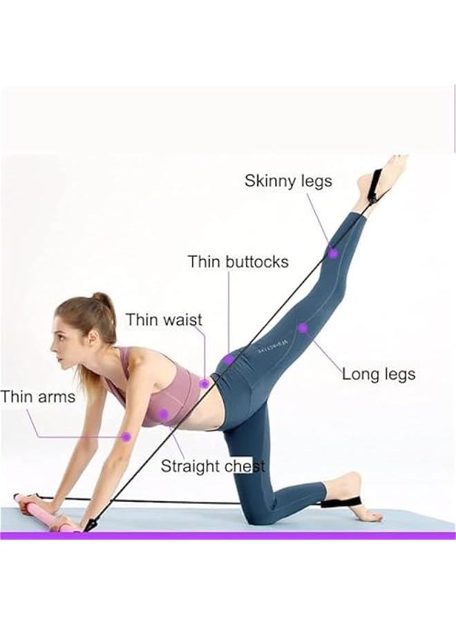 Generic - Stretched Fusion Pilates Bar, Pilates Stretched Fusion Bar, Stretchedfusion Multi-functional Pilates Bar, Pilates Stretched Fusion Bar, Multifunctional Pilates Bar Stretched Fusion for Home-Pink - Image 1
