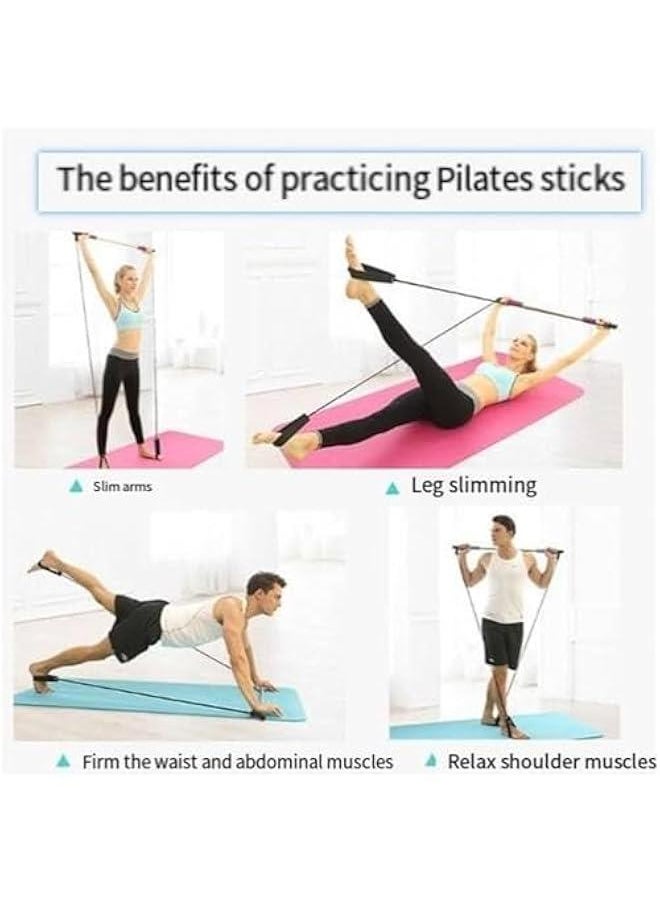 Generic - Stretched Fusion Pilates Bar, Pilates Stretched Fusion Bar, Stretchedfusion Multi-functional Pilates Bar, Pilates Stretched Fusion Bar, Multifunctional Pilates Bar Stretched Fusion for Home-Pink - Image 1