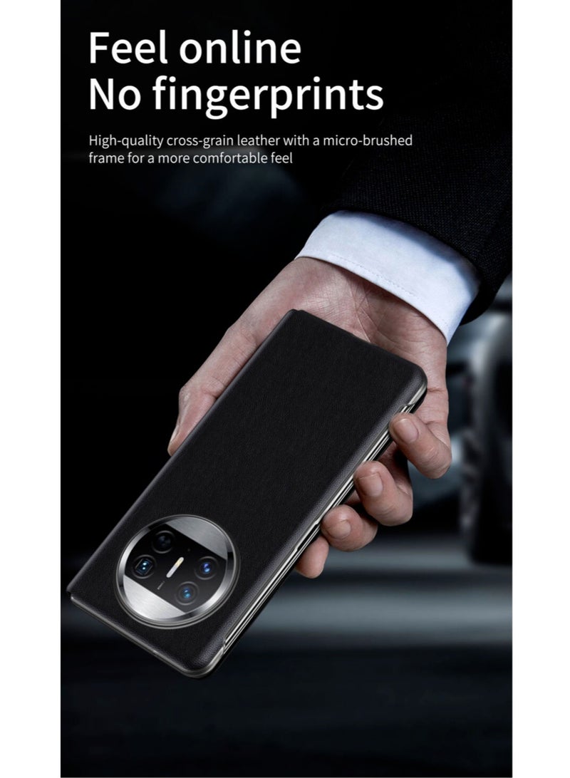 general For Huawei Mate X3 Luxury Business Smart View Stand Flip Leather Cover Case - Image 2