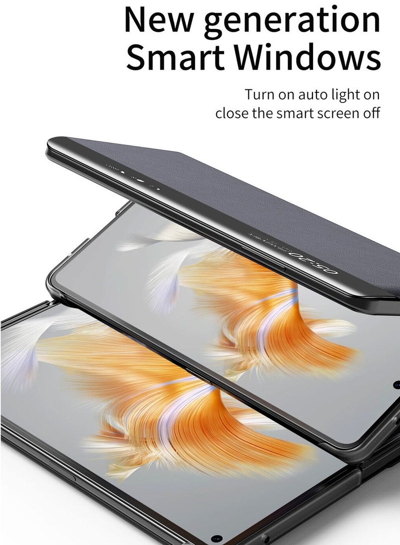 general For Huawei Mate X3 Luxury Business Smart View Stand Flip Leather Cover Case - Image 3