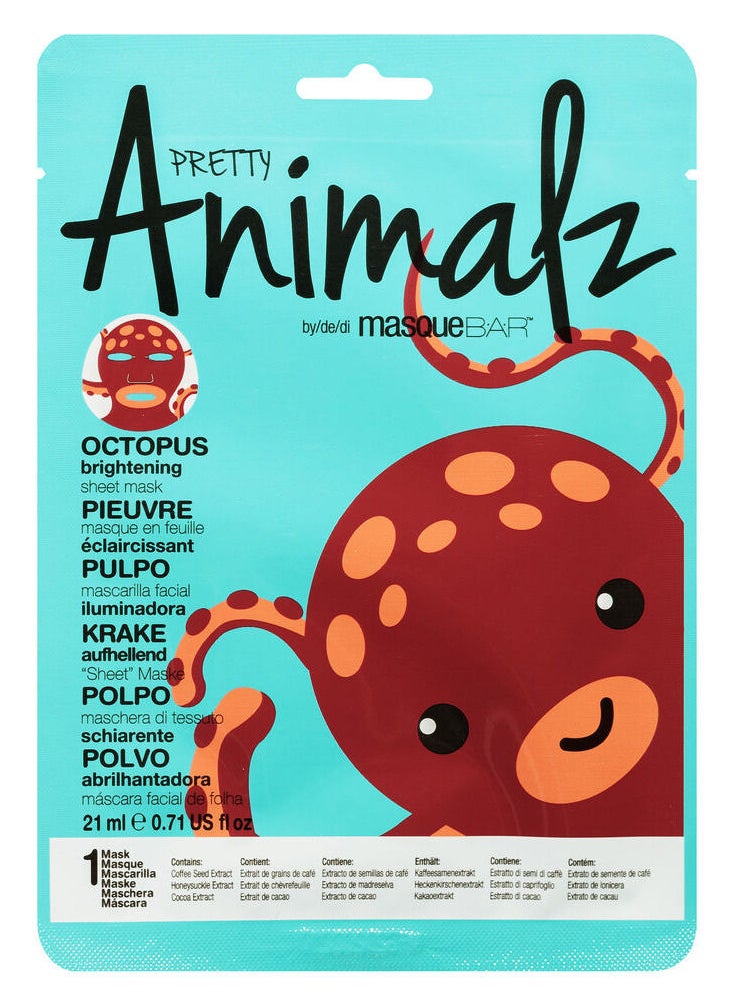 masque Bar Pretty Animalz Octopus Brightening Sheet Mask 21 ml 
